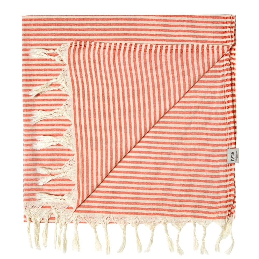 New Mayde Home Travel Bath 'Beach towel’ NWT 100% Natural cotton lightweight - Picture 3 of 4